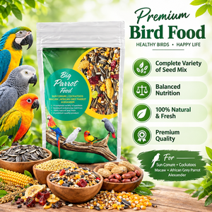 Nourriture pour oiseaux biologique de qualité supérieure, perroquets, oiseaux de grande taille, mélange de graines multigrains naturel, riche en protéines, soutien immunitaire, alimentation nutritive et saine - Product Image 3