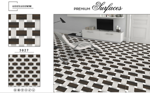 Baldosas de Porcelana para Piso de Diseño Superior, 600x600, 60x60, Acabado Brillante, para Sala de Estar de Lujo, Baldosas de Cerámica con Aspecto de Mármol - Product Image 1