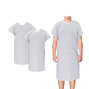 Bata de Laboratorio Fácil de Usar con Cierre de Cordón para Médicos, Enfermeras y Pacientes, Uso Hospitalario, Poliéster/Algodón, Cómoda, de una Sola Pieza, con Estampado - Product Image 6