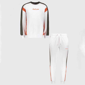 Wholesale Custom Mens Heavyweight Solid Zipper Kangaroo Pockets Gym Jogger Windbreaker Set Pakistan Eco-friendly Two Piece - Product Image 4