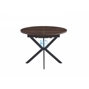 Mesa de Comedor Redonda Extensible de Diseño Moderno, Fabricada en MDF con Patas de Metal, para 4 Personas, Ideal para Hogar, Oficina, Apartamento, Sala de Estar y Hotel - Product Image 5