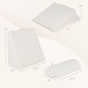 3-Piece Air <b>Memory</b> <b>Foam</b> Bed Wedge Pillow Set Functional Positioners for Comfortable Sleep - Product Image 4