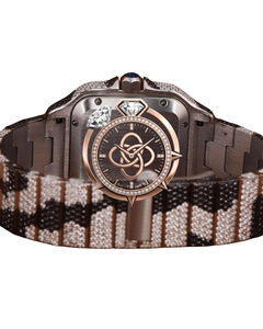 Montre bracelet de luxe haut de gamme en moissanite pour homme, entièrement sertie de pierres - Product Image 4