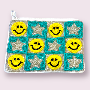 Porte-monnaie de luxe brodé à la main avec perles pour femme – Petite pochette élégante avec design de perles de cristal multicolores - Product Image 6