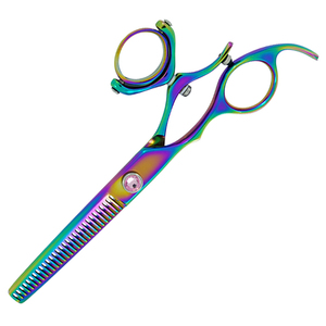 Ciseaux de coiffure professionnels en plasma cobalt, 30 dents, double articulation, en acier inoxydable, pour effilage des cheveux, usage manuel en salon ou à domicile - Product Image 4