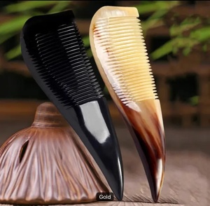 Peines de cuerno de búfalo hechos a mano, accesorios para peinados. - Product Image 1