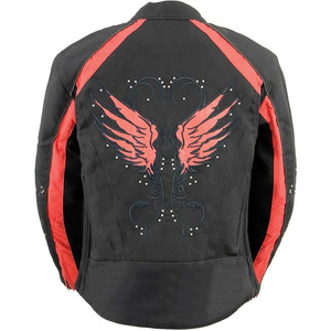 Chaqueta de Motociclista Clásica de Cuero y Textil para Mujer SAMROZ SPORTS - Uso Durante Todo el Año - Product Image 3