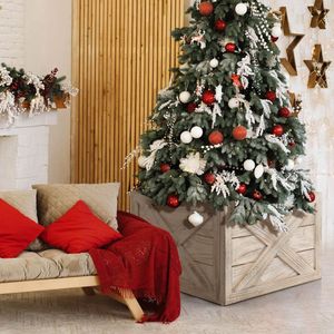 Supporto per Albero di Natale in Legno da 24 Pollici con Chiusura a Strappo e Accessori - Product Image 3