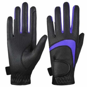 Gants de conduite en cuir noir personnalisables de haute qualité, à doigts entiers, avec garniture en strass, fermeture auto-agrippante, unisexe, pour usage extérieur en hiver - Product Image 2