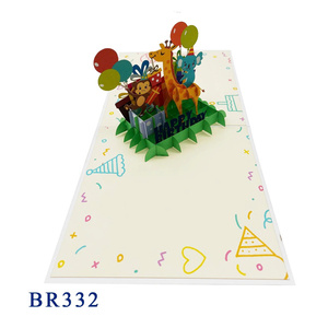 Top Trending Custom Design Paper Cutting Flower Animal Pop Cards Handmade Birthday Thanksgiving <b>Gifts</b> Offset Printing - Product Image 2