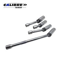 TAIWAN CALIBRE 6 pièces 3/8" Dr. Jeu d'outils de dépose de bougies magnétiques en CRV avec étui rigide et rallonge pivotante – Garantie 1 an