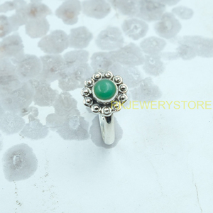 Bague en Aventurine verte, en argent Sterling 925, avec pierre verte, minimaliste, bagues de fiançailles pour femmes, bijoux en Aventurine - Product Image 6