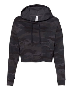 Independent Trading Co. Sudadera Corta Ligera con Capucha para Mujer, Color Negro Camuflaje – Ropa al por Mayor sin Estampado para Moda de Temporada - Product Image 6