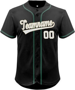 Camiseta de Béisbol Unisex Personalizada, Manga Corta, Cierre de Botones, Impresión Sublimada, Nombre del Equipo, Número, Ajuste para Adultos, Poliéster Transpirable - Product Image 4