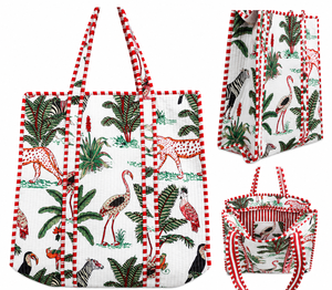 Sac fourre-tout décontracté en coton matelassé à pois - Sac durable pour tous les jours - Product Image 3