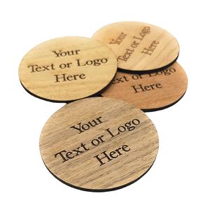 Posavasos de madera Natural hecho a mano con forma redonda para el hogar, posavasos de diseño Simple para restaurante, a la venta - Product Image 1