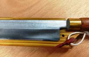 Couteau à fileter et à trancher professionnel pour thon, 27 pouces, en acier au carbone, avec manche en bois, écologique, pour la cuisine et le camping - Product Image 4
