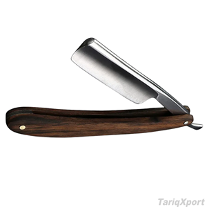 High Quality Disposable Straight Edge <b>Single</b> <b>Blade</b> Barber <b>Razor</b> with Stainless Steel <b>Blade</b> and Wooden Handle for Face & Body Use - Product Image 2