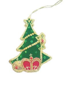 Adorno Colgante Decorativo con Forma de Árbol de Navidad – Hecho a Mano con Cuentas y Hilo Metálico | Trabajo de Cuentas | Llavero Hecho a Mano - Product Image 3