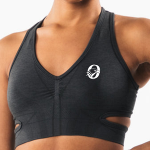 Sujetador Deportivo Negro con Cuello en V para Mujer, Sujetador Deportivo Elástico para Entrenamiento, Running, Yoga, Ropa Deportiva, Ropa de Gimnasio - Product Image 4