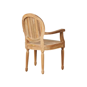 Silla de Jardín de Madera de Teca para Exteriores, Silla de Comedor de Madera Maciza, Diseño Minimalista para Patio, Villa, Resort, Muebles de Restaurante - Product Image 3