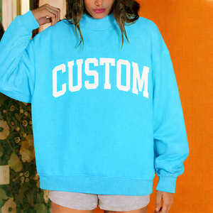 Soft Touch Women Long Front Oversize Mockneck Sweatshirt Relaxed Casual Fit Winter Fashion <b>Top</b> - Product Image 4