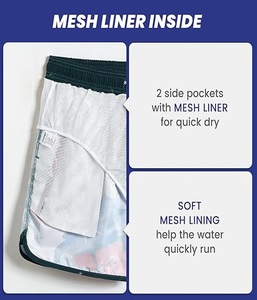 กางเกงว่ายน้ำผู้ชายคุณภาพสูง ยืดหยุ่นได้ แห้งเร็ว ลายพิมพ์ทั่วตัว สีสันตามสั่ง พร้อมเชือกผูกเอวแบบยืดหยุ่น - Product Image 4