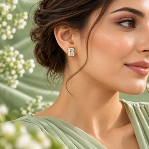 ต่างหูเพชรทรงเรเดียนท์คัทที่เพาะเลี้ยงในห้องปฏิบัติการ |   ทองคำ 14K แบบโซลิแทร์ |   เครื่องประดับชั้นดี 2.00 กะรัต VS1 สี D สำหรับผู้หญิง ของขวัญแต่งงาน OEM - Product Image 3