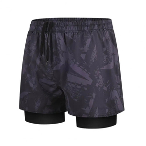 Swimming Pants <b>Men</b> Swimming Pants With Double Layer <b>Men's</b> Quick Dry Double Layer Swim Shorts With Elastic Waist Slim for Water - Product Image 2