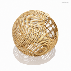 Lámpara Colgante de Ratán Tejida a Mano, Estilo Contemporáneo, Ecológica, Redonda, Acabado Natural, Decoración Interior para el Hogar - Product Image 4
