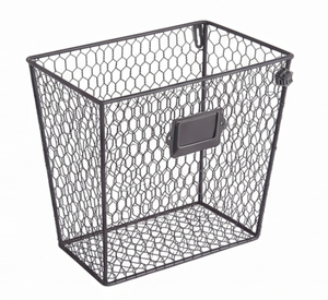 Modern Metal <b>Wire</b> <b>Storage</b> <b>Basket</b> Rectangle Stackable Wall Mounted Multi Purpose Neatening Organizer - Product Image 1
