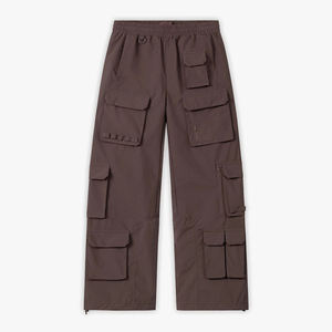 Pantalones Cargo Cortavientos Personalizados con Múltiples Bolsillos para Hombre, Ropa Urbana, Techwear, Impermeables, para Senderismo, Joggers, Pantalones de Nailon Relajados - Product Image 1