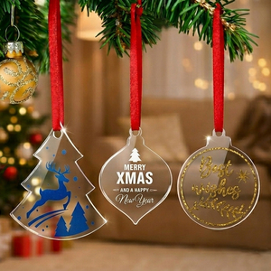 Kit de Adornos DIY de Acrílico con Forma Irregular, Estilo Festivo, para Colgar - Product Image 4