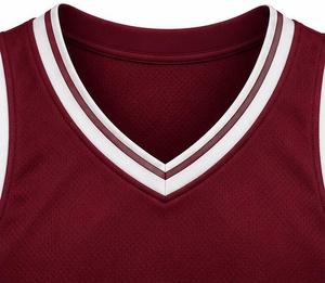 Ensemble de basket-ball CANBELLO SPORTS marron avec numéro 23, impression par transfert thermique, respirant, 100% polyester, uniforme unisexe adulte - Product Image 4