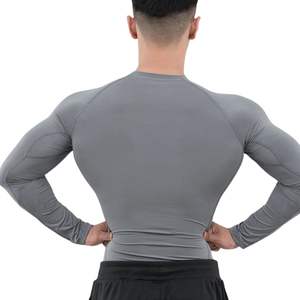 Camiseta de Compresión Personalizada al por Mayor para Hombre, Manga Larga, Secado Rápido, Transpirable, para Gimnasio, Entrenamiento, Running, Deportiva - Product Image 3