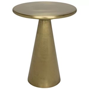 Table d'appoint élégante en métal finition dorée, mobilier contemporain conçu pour les hôtels résidentiels, les restaurants et le commerce - Product Image 1