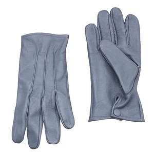 Gants élégants bleus en cuir véritable écologiques et respirants pour hommes et femmes, doublure intérieure douce, hiver, extérieur, compatibles écran tactile - Product Image 1
