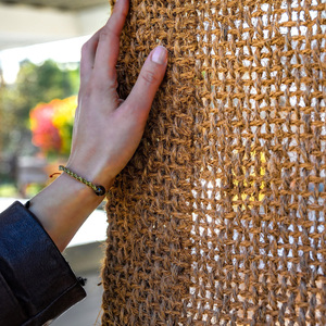 Outdoor balcony roll-<b>up</b> curtain sun shade rolls weaving coconut coir net shade curtains made in Vietnam - Product Image 3