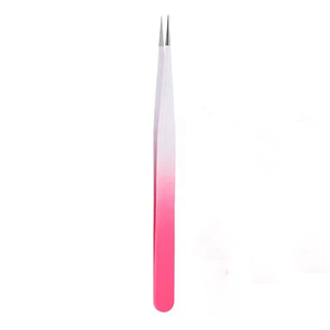 Ensemble de pinces à épiler professionnelles en acier inoxydable pour extensions de cils avec pointes angulées de précision et poignée antidérapante pour salon - Product Image 5