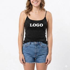 เสื้อครอปท็อปสไตล์พอลก้าดอท วินเทจ ผ้าเจอร์ซีย์โพลีเอสเตอร์ ระบายอากาศได้ดี เป็นมิตรกับสิ่งแวดล้อม เหมาะสำหรับออกกำลังกายและสวมใส่ทั่วไป - Product Image 2