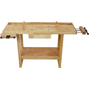 Set banco da lavoro in legno da 55 pollici per l'officina di casa Bar per Garage 2 pezzi da 12 pollici X 3 pollici e 2 pezzi da 20 pollici X 3 3/4 \ "morsetti per la lavorazione del legno da 4 pezzi - Product Image 4