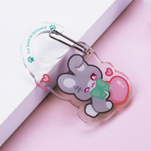 Tùy chỉnh Acrylic Carabiner <span class=keywords><strong>Keychain</strong></span> với logo thiết kế độc đáo chất lượng cao in ấn, phong cách Anime quyến rũ - Product Image 3