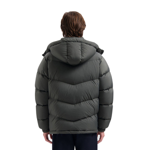 High Quality <b>Men's</b> <b>Long</b> Winter Puffer <b>Jacket</b> Stand Shiny Hood Design Customizable OEM Service Available Made Durable Canvas - Product Image 2