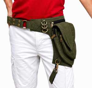 Bolsa de Cintura de Lona de Algodón con Diseño Único, Ligera, con Bolsillos Seguros con Cierre, Disponible al Mejor Precio del Mercado - Product Image 6