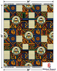 Luxury African Wax Print Fabric Manufacturer Custom University Anniversary Convention Celebration Textile Supplier OEM ODM - Product Image 1