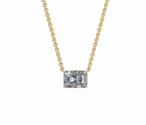Pendentif solitaire en diamant de laboratoire taille radiant Arsinoe de 0,500 carat, 1 pièce, or jaune, rose ou blanc 9K, 14K, 18K, cadeau de bijoux - Product Image 5