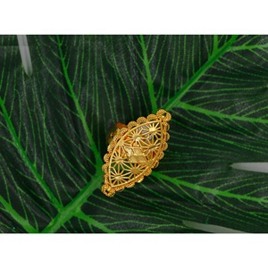 Nuevo anillo de dedo ajustable abierto tradicional para mujer, anillo de bodas de Dubái de oro de 24K, joyería, nuevo anillo de dedo de calidad Premium para niñas - Product Image 2