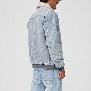 Veste en jean classique de style urbain, coupe ample, tissu épais, mode urbaine intemporelle, veste en jean OEM ODM - Product Image 2