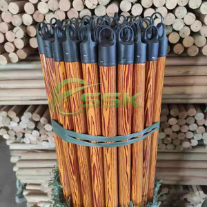 Brown PVC-Coated Eucalyptus Broom with Plastic Broom Head Eco-Friendly Flagged Bristle Furniture & Toilet Floor Cleaning Tool - Product Image 5