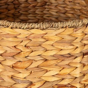 <b>Large</b> Handwoven Water Hyacinth <b>Basket</b> with Handles Round Wicker <b>Storage</b> <b>Basket</b> for Blankets, Toys, Laundry and Home Organization - Product Image 6